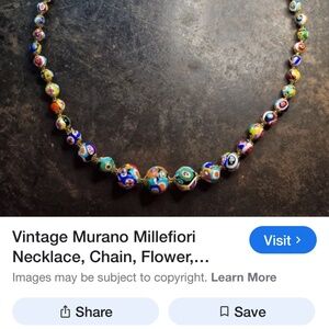 Vintage Marano Millefiron Necklace